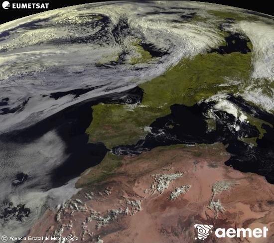 Esta imagen se genera utilizando informaci�n de los canales visibles del sat�lite METEOSAT perteneciente a la segunda generaci�n de sat�lites Meteosat (MSG). Por ese motivo, s�lo hay informaci�n en la zona iluminada por el sol. Adem�s, los canales han sido normalizados para que el brillo no dependa de la posici�n del sol.&nbsp;dijous, 2 de juliol  2026 09:00