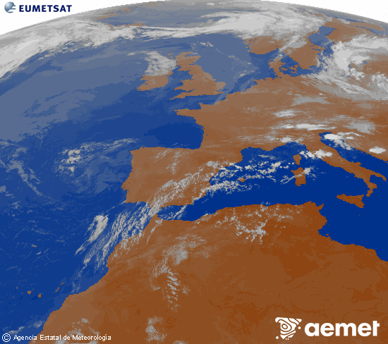 Imagen infrarroja del Meteosat a las 2026072106:00 horas UTC