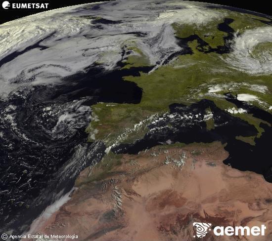 Esta imagen se genera utilizando informaci�n de los canales visibles del sat�lite METEOSAT perteneciente a la segunda generaci�n de sat�lites Meteosat (MSG). Por ese motivo, s�lo hay informaci�n en la zona iluminada por el sol. Adem�s, los canales han sido normalizados para que el brillo no dependa de la posici�n del sol.&nbsp;mardi, 21 juillet  2026 10:00