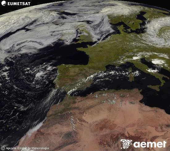 Esta imagen se genera utilizando informaci�n de los canales visibles del sat�lite METEOSAT perteneciente a la segunda generaci�n de sat�lites Meteosat (MSG). Por ese motivo, s�lo hay informaci�n en la zona iluminada por el sol. Adem�s, los canales han sido normalizados para que el brillo no dependa de la posici�n del sol.&nbsp;mardi, 21 juillet  2026 11:00