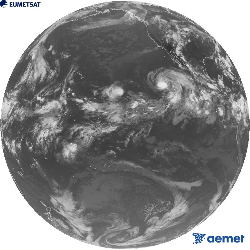 Overall image from the infrared channel (wavelength 10.3 �m) of the US GOES-18 satellite. The times shown are for the Iberian Peninsula (one hour earlier in the Canary Islands).&nbsp;Sunday, 30 August  2026 05:00