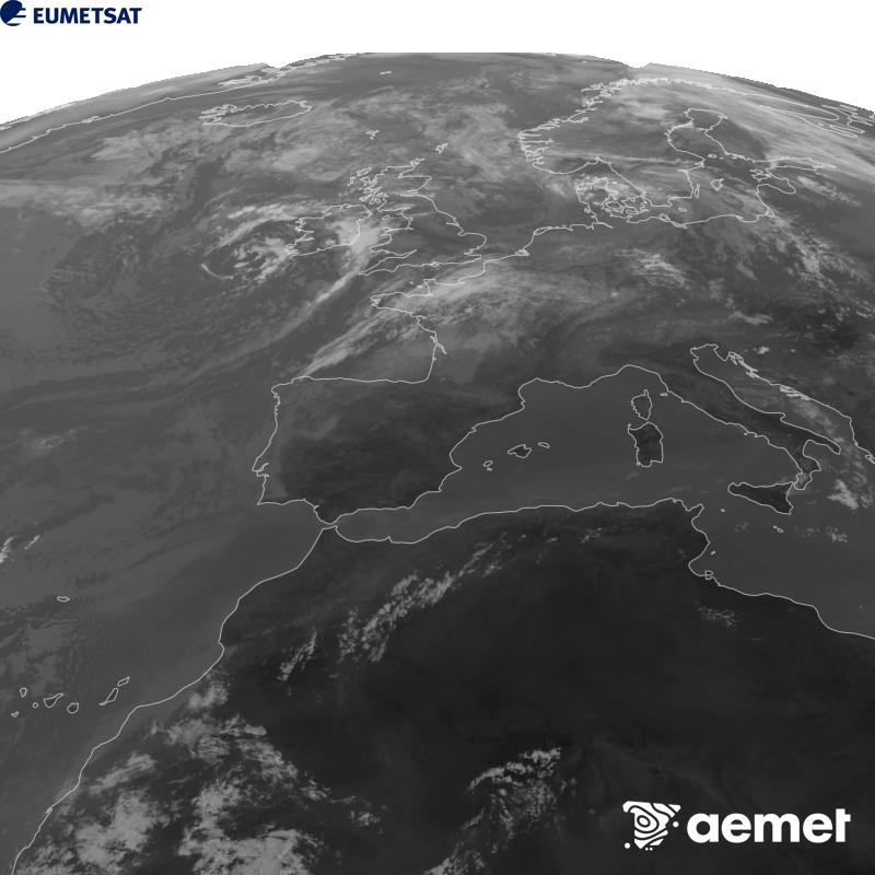 Aquesta imatge es genera utilitzant informaci� del canal Infraroig 10.5 �m del sat�l�lit METEOSAT-12, pertanyent a la tercera generaci� de sat�l�lits Meteosat (MTG). Perqu� la imatge s'assembli m�s a la percepci� de l'ull hum�, l'escala de grises est� invertida. Les hores indicades es refereixen a la pen�nsula (una hora menys a les Illes Can�ries).&nbsp;diumenge, 30 d?agost  2026 11:00