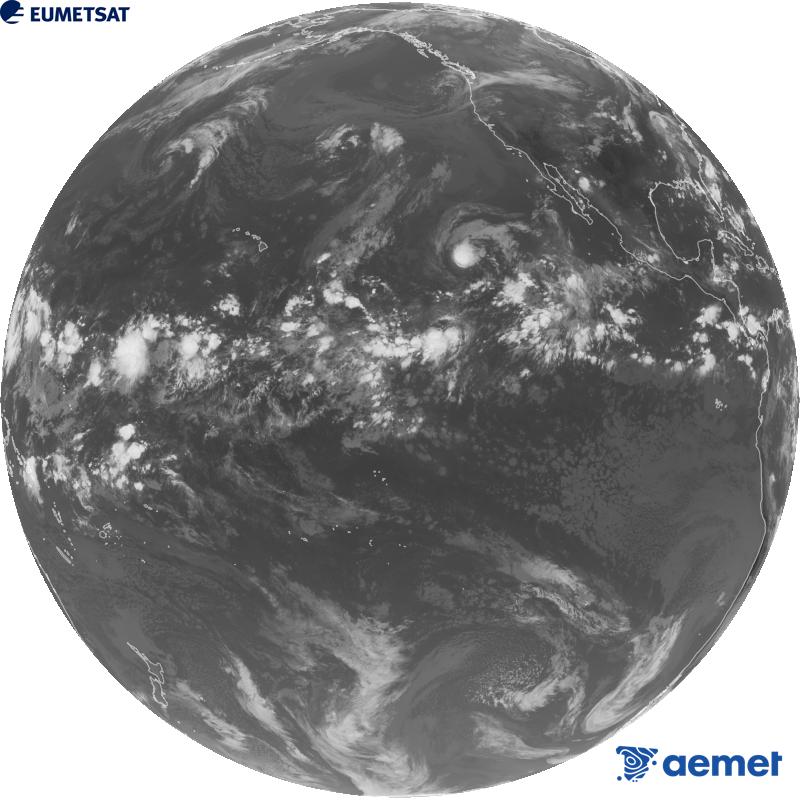 Imatge global del canal infraroig (longitud d'ona 10.3 �m) del sat�l�lit estatunidenc GOES-18. Les hores indicades es refereixen a la pen�nsula (una hora menys a les Illes Can�ries).&nbsp;dissabte, 12 de setembre  2026 17:00