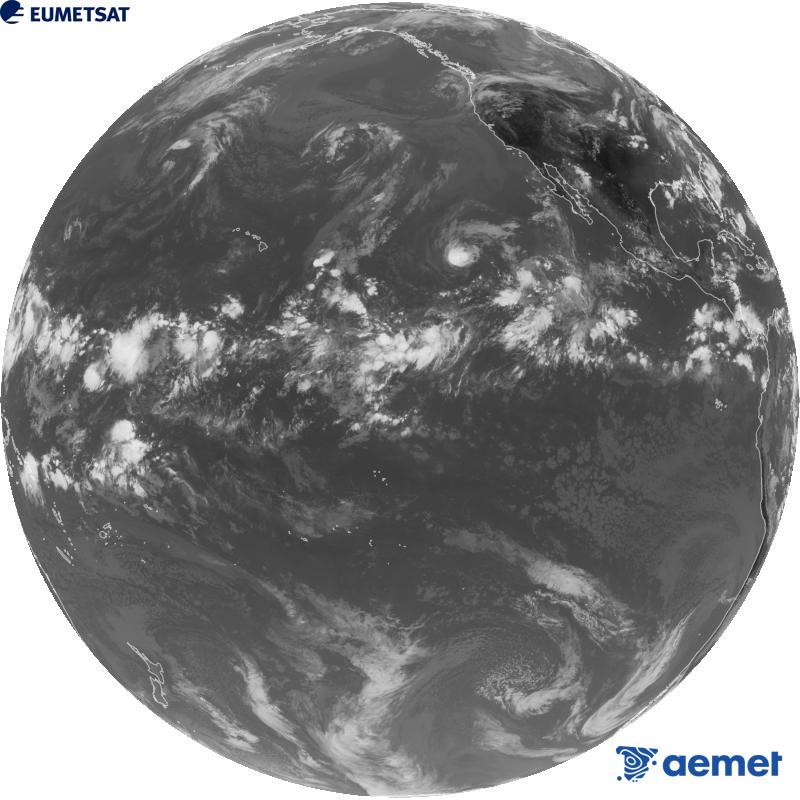 Imatge global del canal infraroig (longitud d'ona 10.3 �m) del sat�l�lit estatunidenc GOES-18. Les hores indicades es refereixen a la pen�nsula (una hora menys a les Illes Can�ries).&nbsp;dissabte, 12 de setembre  2026 20:00
