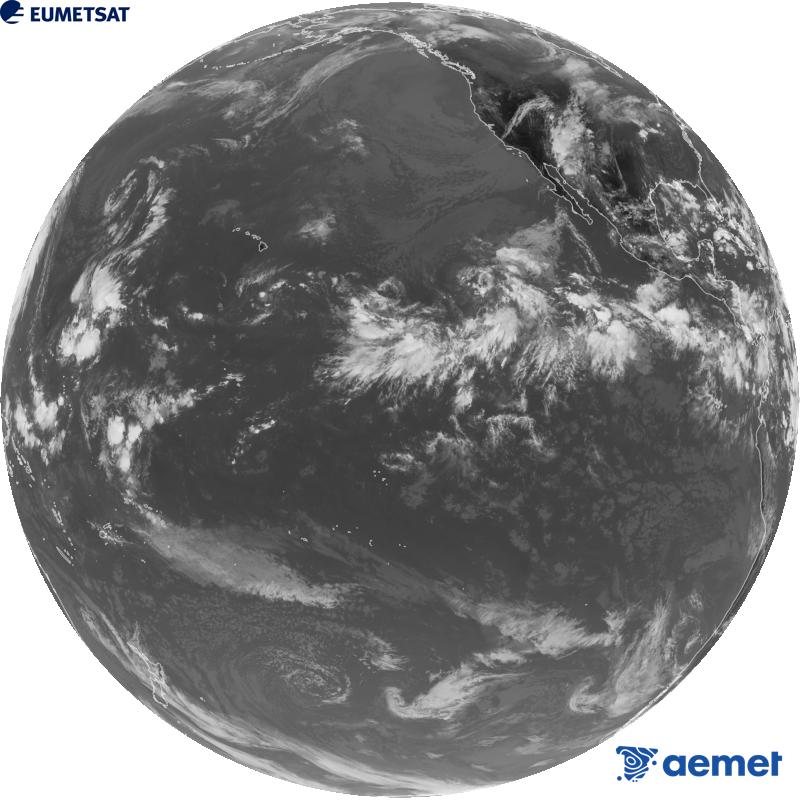 Imatge global del canal infraroig (longitud d'ona 10.3 �m) del sat�l�lit estatunidenc GOES-18. Les hores indicades es refereixen a la pen�nsula (una hora menys a les Illes Can�ries).&nbsp;dimecres, 16 de setembre  2026 23:00