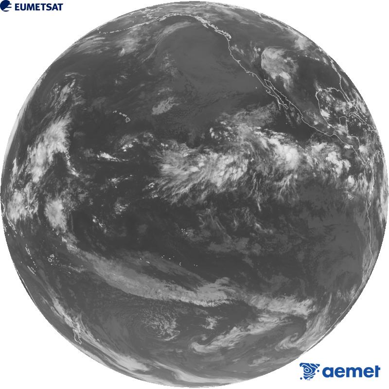 Imatge global del canal infraroig (longitud d'ona 10.3 �m) del sat�l�lit estatunidenc GOES-18. Les hores indicades es refereixen a la pen�nsula (una hora menys a les Illes Can�ries).&nbsp;dijous, 17 de setembre  2026 08:00