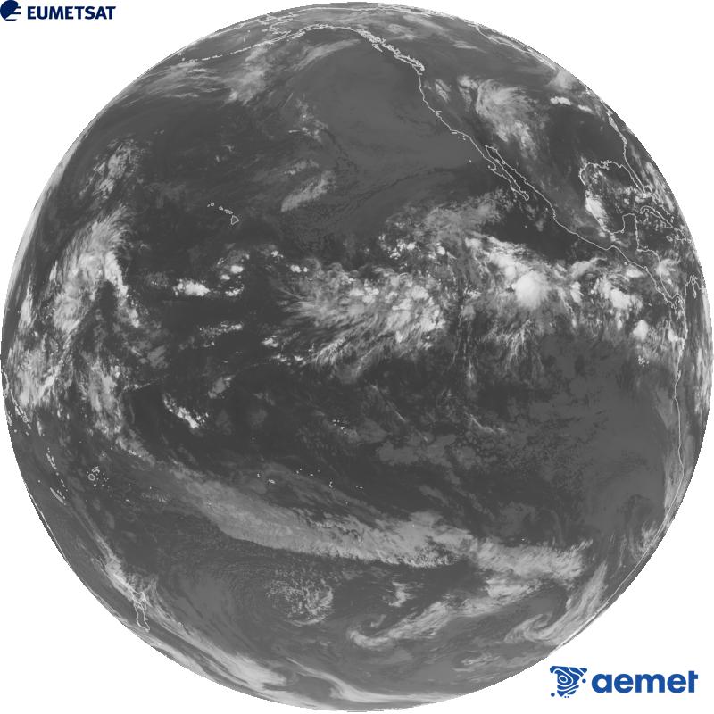 Imatge global del canal infraroig (longitud d'ona 10.3 �m) del sat�l�lit estatunidenc GOES-18. Les hores indicades es refereixen a la pen�nsula (una hora menys a les Illes Can�ries).&nbsp;dijous, 17 de setembre  2026 11:00