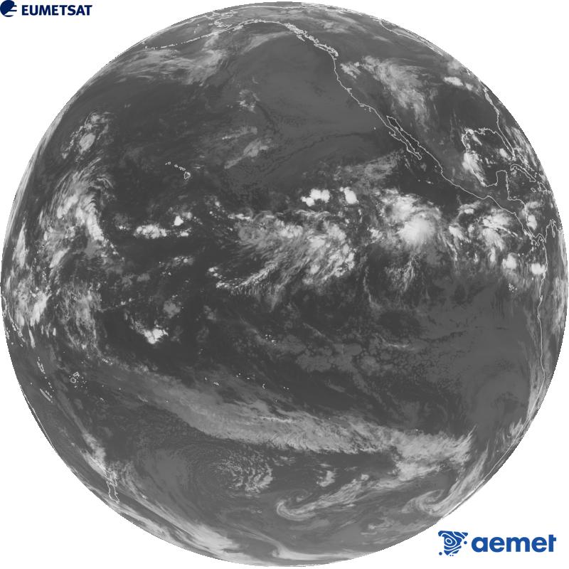 Imatge global del canal infraroig (longitud d'ona 10.3 �m) del sat�l�lit estatunidenc GOES-18. Les hores indicades es refereixen a la pen�nsula (una hora menys a les Illes Can�ries).&nbsp;dijous, 17 de setembre  2026 14:00