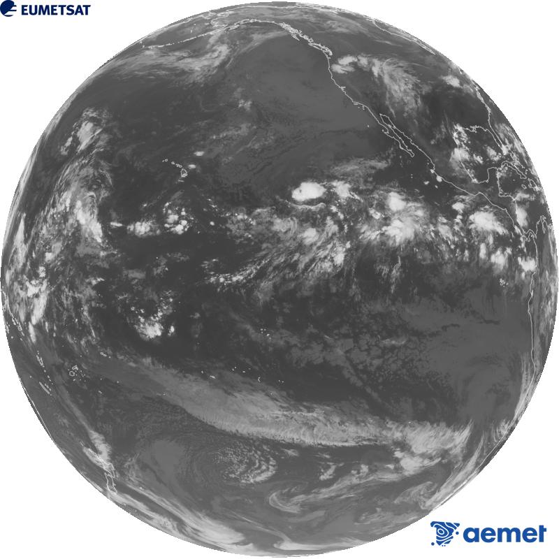 Imatge global del canal infraroig (longitud d'ona 10.3 �m) del sat�l�lit estatunidenc GOES-18. Les hores indicades es refereixen a la pen�nsula (una hora menys a les Illes Can�ries).&nbsp;dijous, 17 de setembre  2026 17:00