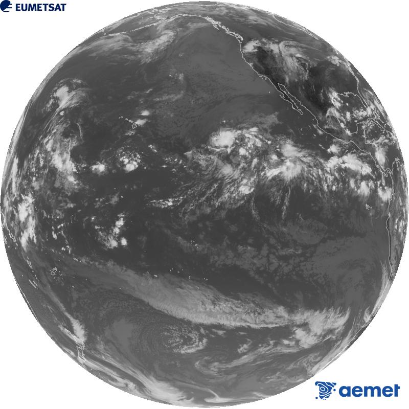 Imatge global del canal infraroig (longitud d'ona 10.3 �m) del sat�l�lit estatunidenc GOES-18. Les hores indicades es refereixen a la pen�nsula (una hora menys a les Illes Can�ries).&nbsp;dijous, 17 de setembre  2026 20:00