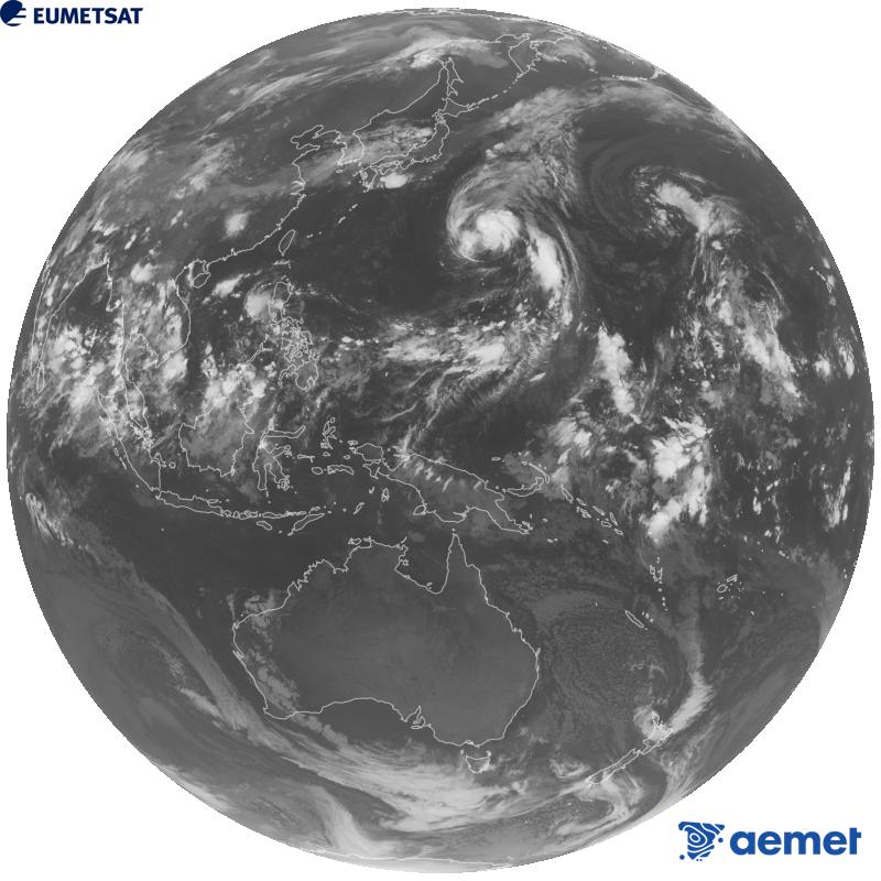 Imatge global del canal infraroig (longitud d'ona 10.4 �m) del sat�l�lit geoestacionari japon�s Himawari-9. Les hores indicades es refereixen a la pen�nsula (una hora menys a les Illes Can�ries).&nbsp;dijous, 17 de setembre  2026 20:00