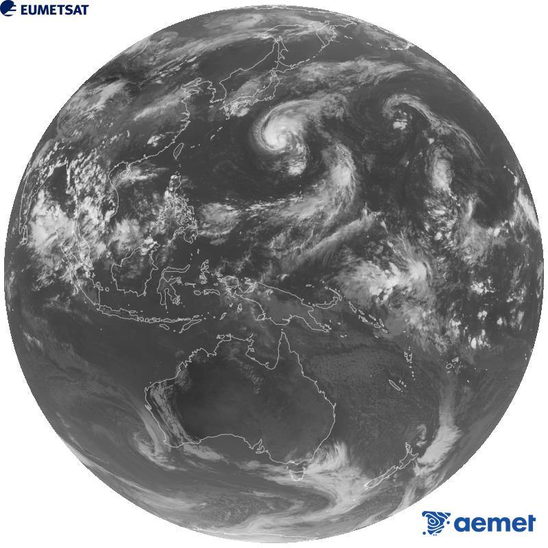 Imatge global del canal infraroig (longitud d'ona 10.4 �m) del sat�l�lit geoestacionari japon�s Himawari-9. Les hores indicades es refereixen a la pen�nsula (una hora menys a les Illes Can�ries).&nbsp;divendres, 18 de setembre  2026 11:00