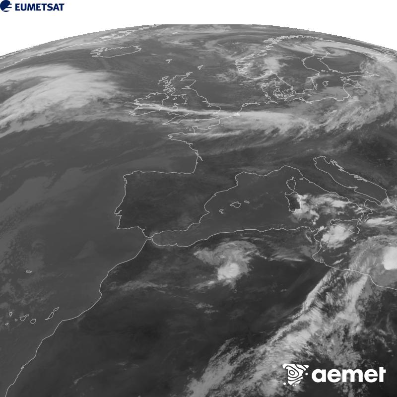 Esta imagen se genera utilizando informaci�n del canal Infrarrojo 10.5 �m del sat�lite METEOSAT-12, perteneciente a la tercera generaci�n de sat�lites Meteosat (MTG). Para que la imagen se asemeje m�s a la percepci�n del ojo humano, la escala de grises est� invertida. Las horas indicadas se refieren a la pen�nsula (una hora menos en las Islas Canarias).&nbsp;domingo, 20 septiembre 2026 a las 11:00
