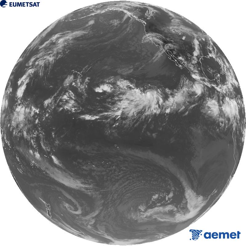 Imatge global del canal infraroig (longitud d'ona 10.3 �m) del sat�l�lit estatunidenc GOES-18. Les hores indicades es refereixen a la pen�nsula (una hora menys a les Illes Can�ries).&nbsp;dilluns, 21 de setembre  2026 02:00