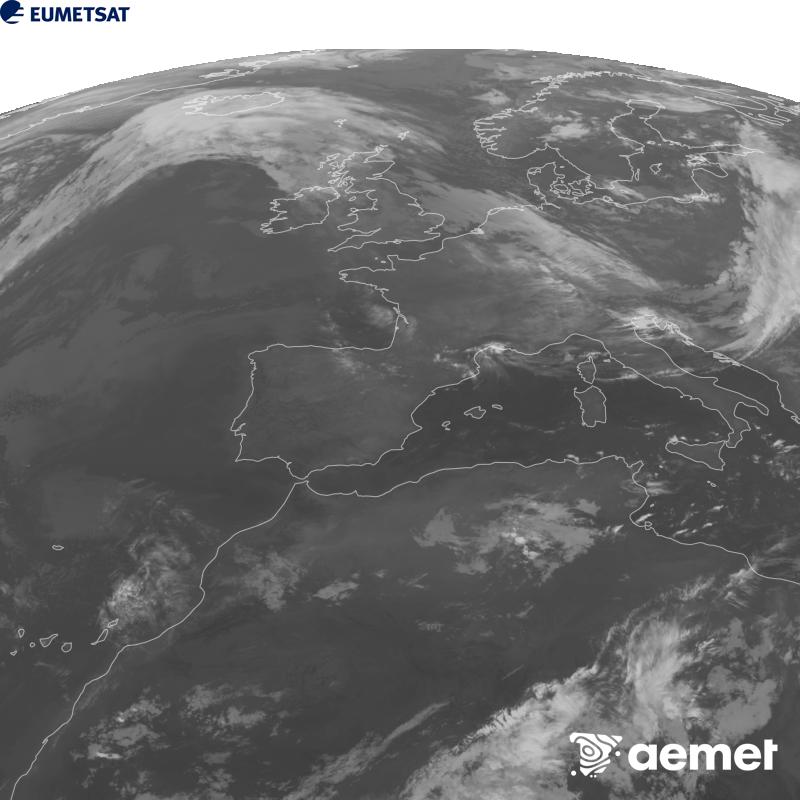Esta imaxe x�rase utilizando informaci�n da canle Infravermella 10.5 �m do sat�lite METEOSAT-12, pertencente � terceira xeraci�n de sat�lites Meteosat (MTG). Para que a imaxe se asemelle m�is � percepci�n do ollo humano, a escala de grises est� investida. As horas indicadas ref�rense � pen�nsula (unha hora menos nas Illas Canarias).&nbsp;luns, 21 setembro  2026 04:00