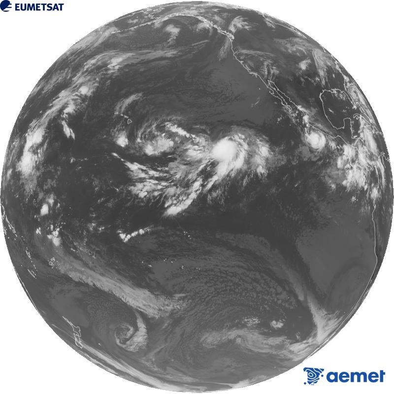 Imatge global del canal infraroig (longitud d'ona 10.3 �m) del sat�l�lit estatunidenc GOES-18. Les hores indicades es refereixen a la pen�nsula (una hora menys a les Illes Can�ries).&nbsp;dilluns, 21 de setembre  2026 17:00