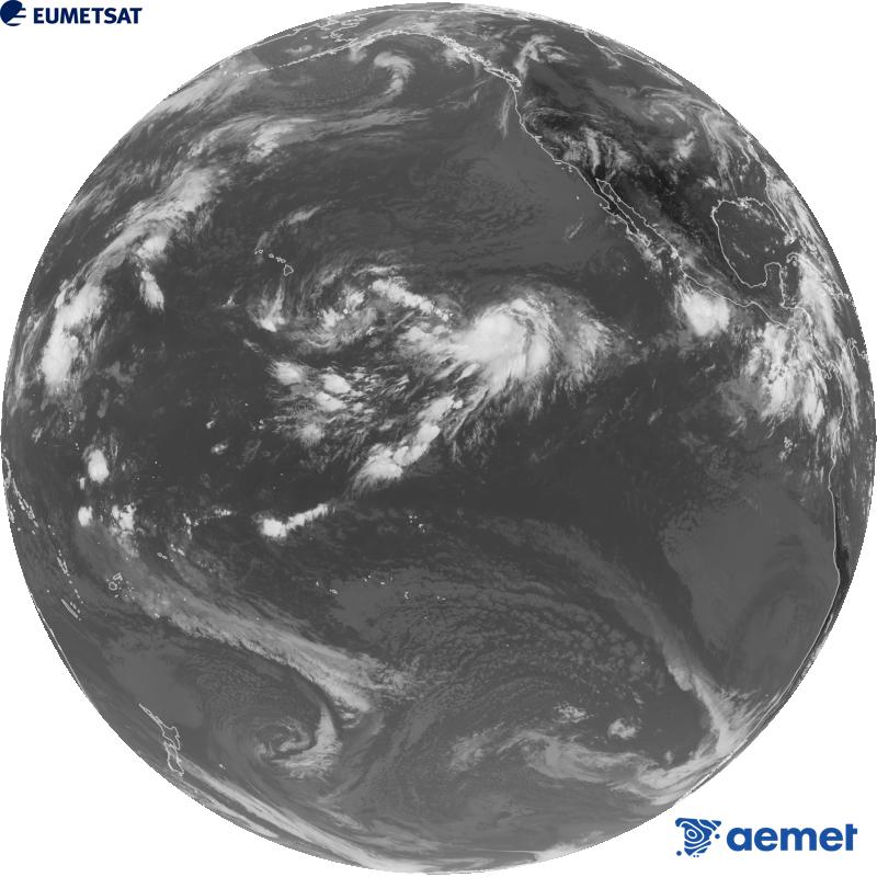 Imatge global del canal infraroig (longitud d'ona 10.3 �m) del sat�l�lit estatunidenc GOES-18. Les hores indicades es refereixen a la pen�nsula (una hora menys a les Illes Can�ries).&nbsp;dilluns, 21 de setembre  2026 20:00