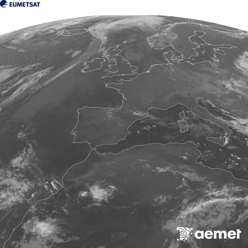 Esta imaxe x�rase utilizando informaci�n da canle Infravermella 10.5 �m do sat�lite METEOSAT-12, pertencente � terceira xeraci�n de sat�lites Meteosat (MTG). Para que a imaxe se asemelle m�is � percepci�n do ollo humano, a escala de grises est� investida. As horas indicadas ref�rense � pen�nsula (unha hora menos nas Illas Canarias).&nbsp;martes, 22 setembro  2026 04:00