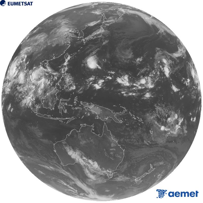 Imatge global del canal infraroig (longitud d'ona 10.4 �m) del sat�l�lit geoestacionari japon�s Himawari-9. Les hores indicades es refereixen a la pen�nsula (una hora menys a les Illes Can�ries).&nbsp;dimecres, 23 de setembre  2026 20:00
