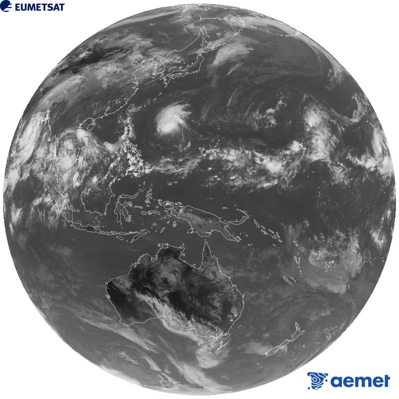 Imaxe global da canle infravermella (lonxitude de onda 10.4 �m) do sat�lite xeoestacionario xapon�s Himawari-9. As horas indicadas ref�rense � pen�nsula (unha hora menos nas Illas Canarias).&nbsp;xoves, 24 setembro  2026 08:00