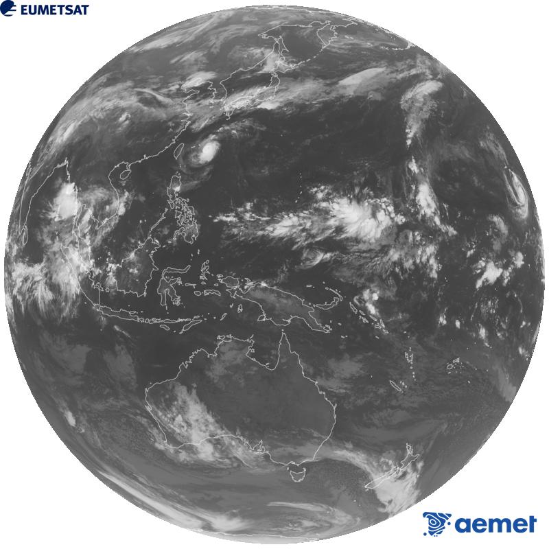 Imaxe global da canle infravermella (lonxitude de onda 10.4 �m) do sat�lite xeoestacionario xapon�s Himawari-9. As horas indicadas ref�rense � pen�nsula (unha hora menos nas Illas Canarias).&nbsp;s�bado , 26 setembro  2026 20:00