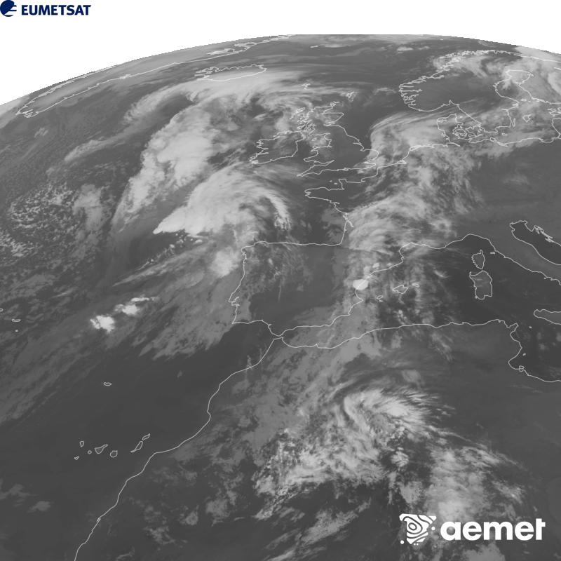 Esta imaxe x�rase utilizando informaci�n da canle Infravermella 10.5 �m do sat�lite METEOSAT-12, pertencente � terceira xeraci�n de sat�lites Meteosat (MTG). Para que a imaxe se asemelle m�is � percepci�n do ollo humano, a escala de grises est� investida. As horas indicadas ref�rense � pen�nsula (unha hora menos nas Illas Canarias).&nbsp;martes, 29 setembro  2026 04:00