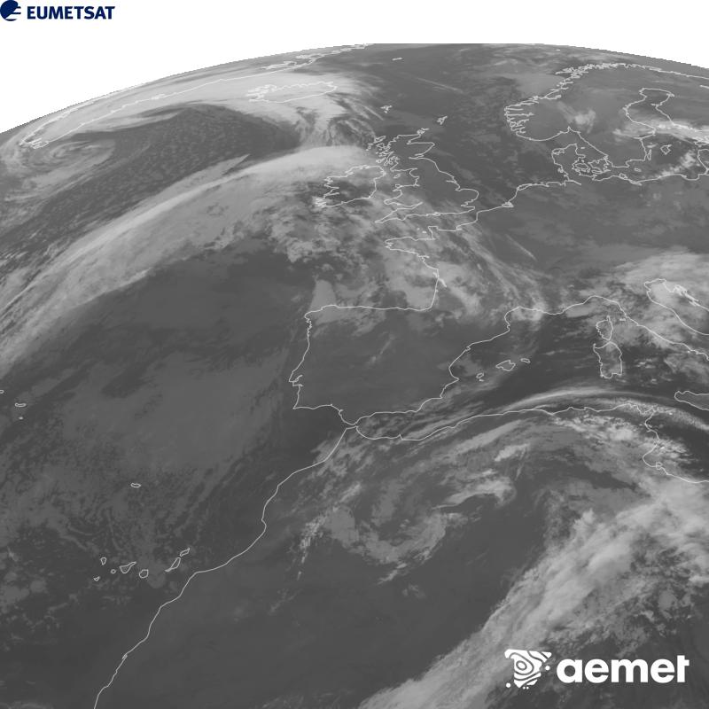 Esta imatge es genera utilitzant informaci� del canal Infraroig 10.5 �m del sat�l�lit METEOSAT-12, pertanyent a la tercera generaci� de sat�l�lits Meteosat (MTG). Perqu� la imatge s'assemble m�s a la percepci� de l'ull hum�, l'escala de grises est� invertida. Les hores indicades es referixen a la pen�nsula (una hora menys a les Illes Can�ries).&nbsp;dilluns, 12 d?octubre  2026 02:00