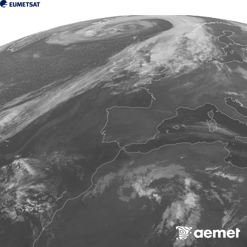 Aquesta imatge es genera utilitzant informaci� del canal Infraroig 10.5 �m del sat�l�lit METEOSAT-12, pertanyent a la tercera generaci� de sat�l�lits Meteosat (MTG). Perqu� la imatge s'assembli m�s a la percepci� de l'ull hum�, l'escala de grises est� invertida. Les hores indicades es refereixen a la pen�nsula (una hora menys a les Illes Can�ries).&nbsp;dijous, 15 d?octubre  2026 02:00