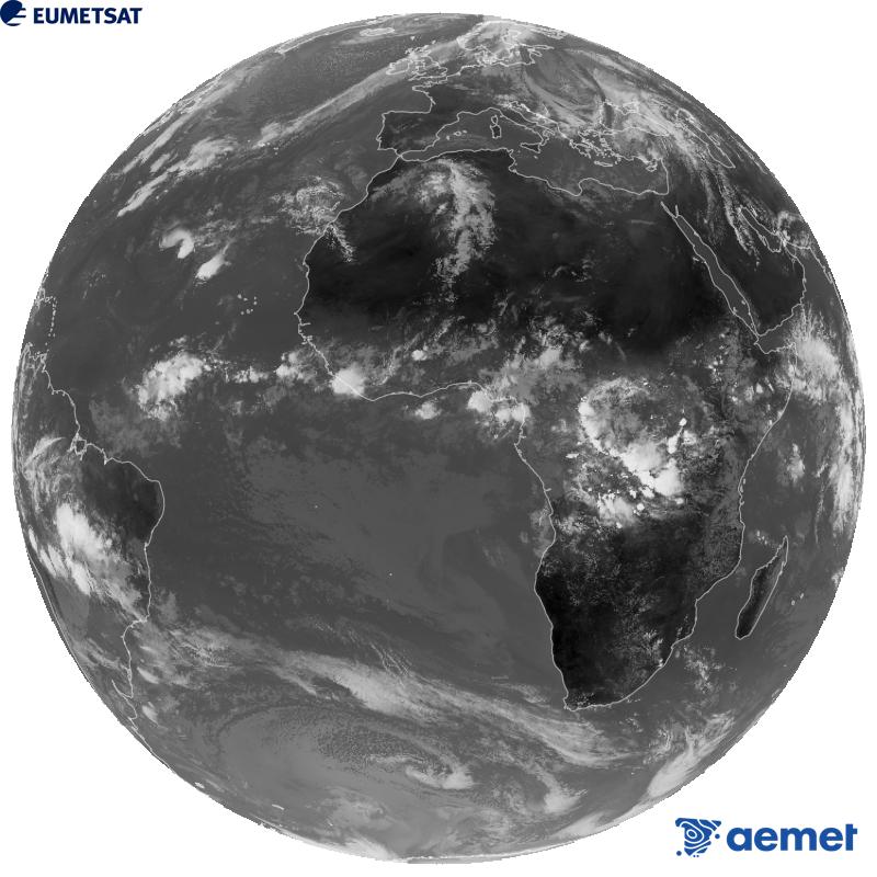 Imaxe global da canle infravermella (lonxitude de onda 10.5 �m) do sat�lite xeoestacionario europeo Meteosat-12, pertencente � terceira xeraci�n de sat�lites Meteosat. As horas indicadas ref�rense � pen�nsula (unha hora menos nas Illas Canarias).&nbsp;xoves, 15 outubro  2026 14:00