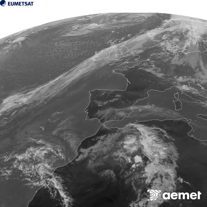 Aquesta imatge es genera utilitzant informaci� del canal Infraroig 10.5 �m del sat�l�lit METEOSAT-12, pertanyent a la tercera generaci� de sat�l�lits Meteosat (MTG). Perqu� la imatge s'assembli m�s a la percepci� de l'ull hum�, l'escala de grises est� invertida. Les hores indicades es refereixen a la pen�nsula (una hora menys a les Illes Can�ries).&nbsp;dijous, 15 d?octubre  2026 16:00