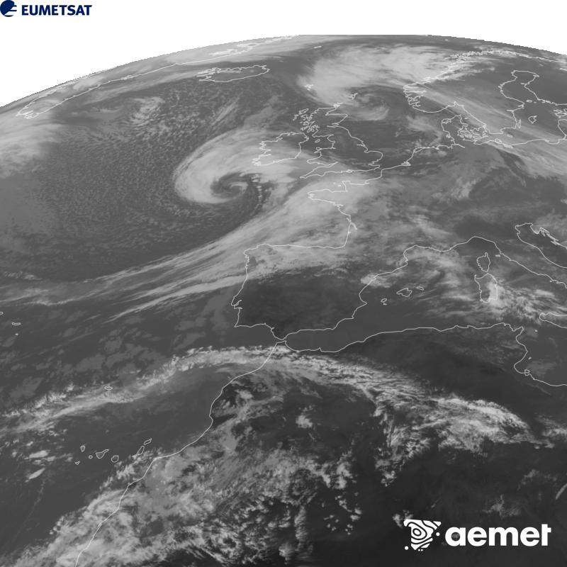 Aquesta imatge es genera utilitzant informaci� del canal Infraroig 10.5 �m del sat�l�lit METEOSAT-12, pertanyent a la tercera generaci� de sat�l�lits Meteosat (MTG). Perqu� la imatge s'assembli m�s a la percepci� de l'ull hum�, l'escala de grises est� invertida. Les hores indicades es refereixen a la pen�nsula (una hora menys a les Illes Can�ries).&nbsp;dijous, 22 d?octubre  2026 17:00