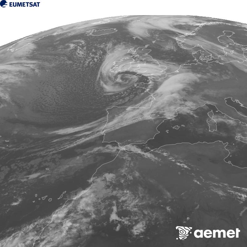 Aquesta imatge es genera utilitzant informaci� del canal Infraroig 10.5 �m del sat�l�lit METEOSAT-12, pertanyent a la tercera generaci� de sat�l�lits Meteosat (MTG). Perqu� la imatge s'assembli m�s a la percepci� de l'ull hum�, l'escala de grises est� invertida. Les hores indicades es refereixen a la pen�nsula (una hora menys a les Illes Can�ries).&nbsp;divendres, 23 d?octubre  2026 00:00
