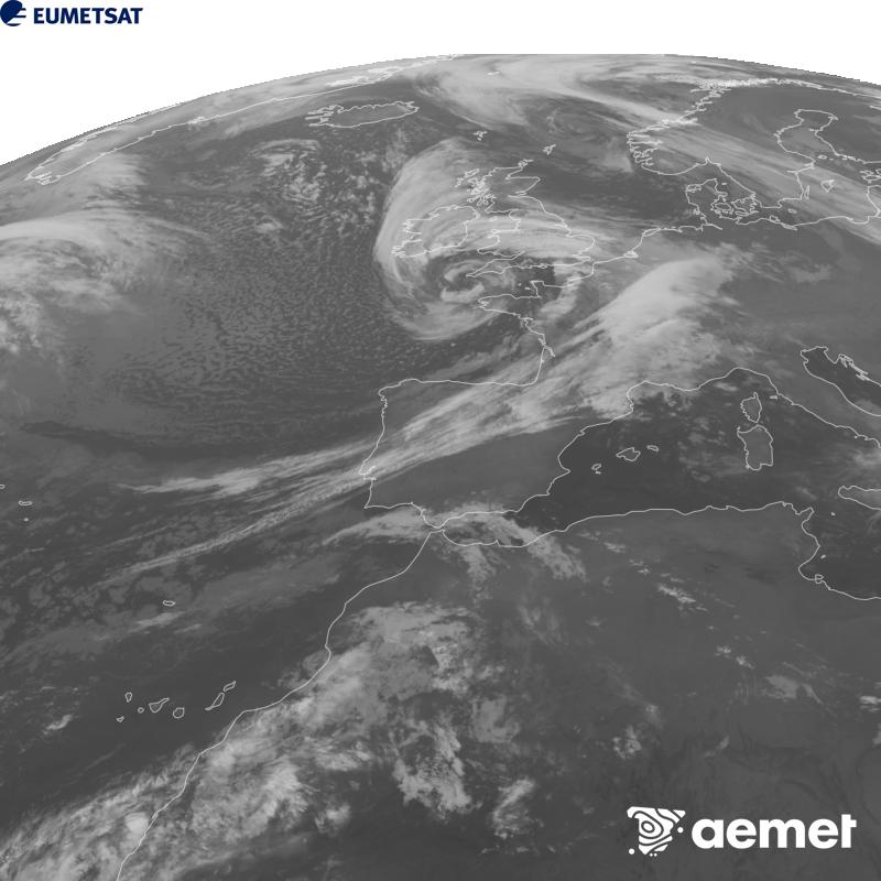 Aquesta imatge es genera utilitzant informaci� del canal Infraroig 10.5 �m del sat�l�lit METEOSAT-12, pertanyent a la tercera generaci� de sat�l�lits Meteosat (MTG). Perqu� la imatge s'assembli m�s a la percepci� de l'ull hum�, l'escala de grises est� invertida. Les hores indicades es refereixen a la pen�nsula (una hora menys a les Illes Can�ries).&nbsp;divendres, 23 d?octubre  2026 02:00