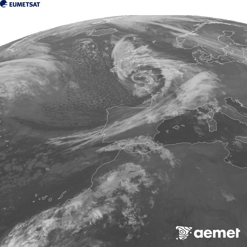 Aquesta imatge es genera utilitzant informaci� del canal Infraroig 10.5 �m del sat�l�lit METEOSAT-12, pertanyent a la tercera generaci� de sat�l�lits Meteosat (MTG). Perqu� la imatge s'assembli m�s a la percepci� de l'ull hum�, l'escala de grises est� invertida. Les hores indicades es refereixen a la pen�nsula (una hora menys a les Illes Can�ries).&nbsp;divendres, 23 d?octubre  2026 05:00