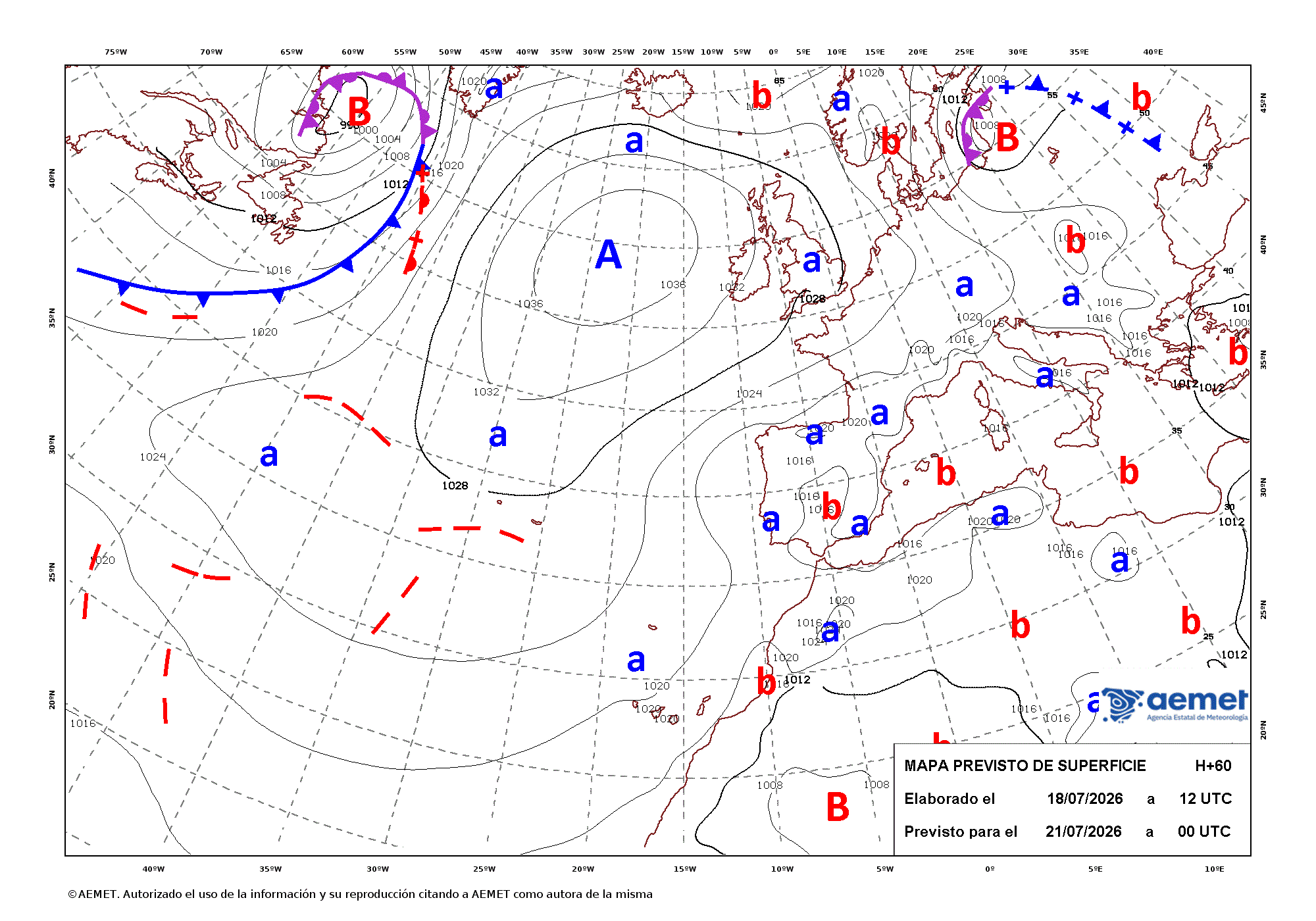 Imagenes del mapa de frentes&nbsp;Tuesday, 21 July  2026 02:00