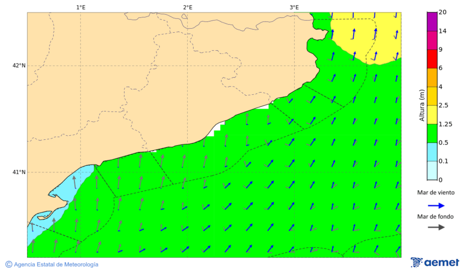 Kostaldeetako irudia larunbata, 2025ko azaroak 01, ordua: 07:00