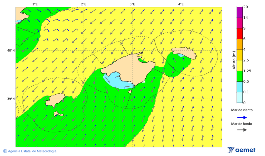 Kostaldeetako irudia asteazkena, 2025ko azaroak 19, ordua: 01:00