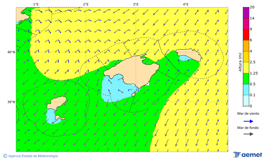 Kostaldeetako irudia asteazkena, 2025ko azaroak 19, ordua: 07:00