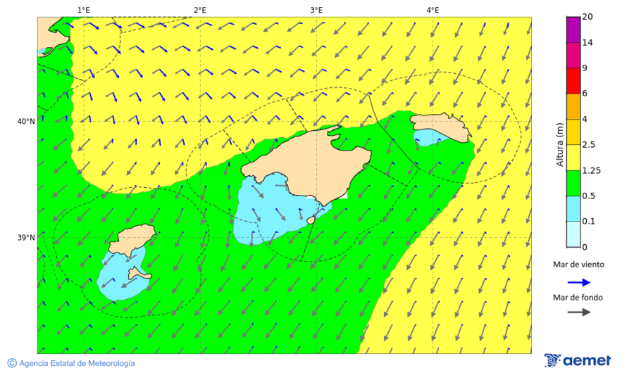 Kostaldeetako irudia asteazkena, 2025ko azaroak 19, ordua: 10:00