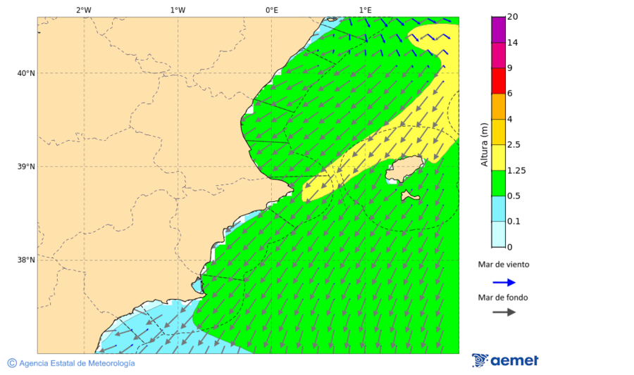 Kostaldeetako irudia asteazkena, 2025ko azaroak 19, ordua: 01:00