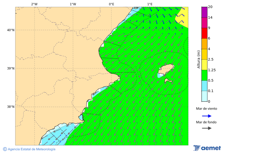 Kostaldeetako irudia asteazkena, 2025ko azaroak 19, ordua: 04:00