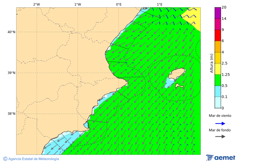 Kostaldeetako irudia asteazkena, 2025ko azaroak 19, ordua: 07:00