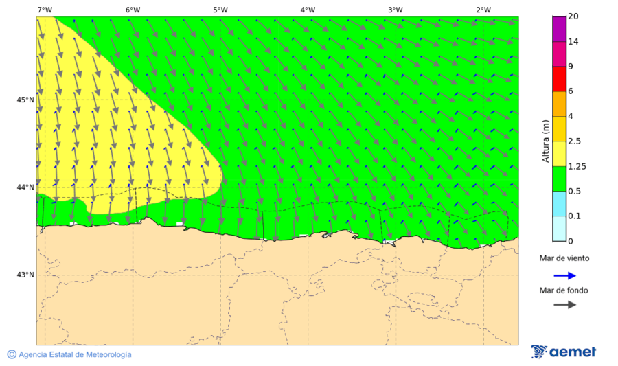Kostaldeetako irudia asteartea, 2025ko azaroak 18, ordua: 10:00