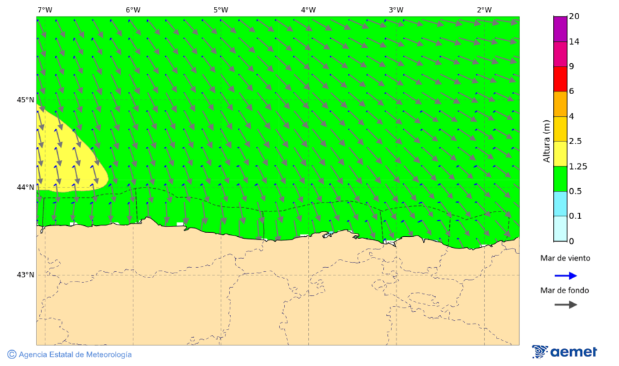 Kostaldeetako irudia asteartea, 2025ko azaroak 18, ordua: 13:00