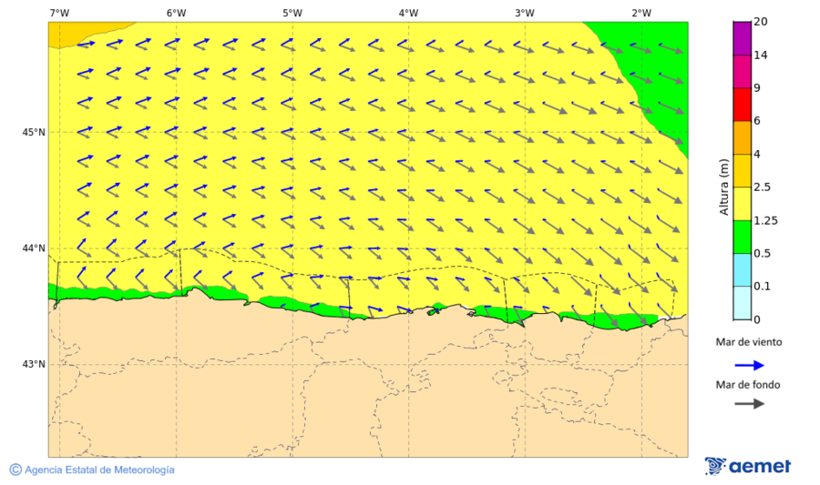 Kostaldeetako irudia larunbata, 2025ko azaroak 22, ordua: 10:00