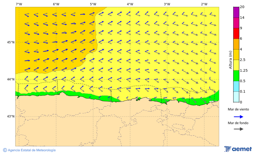 Kostaldeetako irudia larunbata, 2025ko azaroak 22, ordua: 13:00