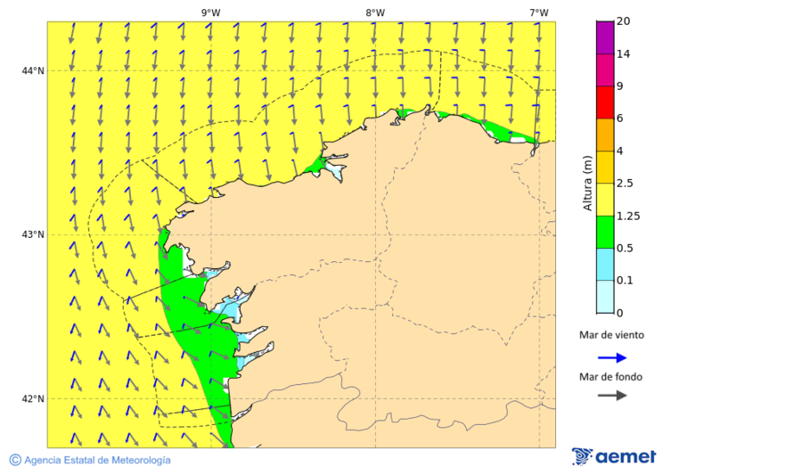 Kostaldeetako irudia asteartea, 2025ko azaroak 18, ordua: 07:00