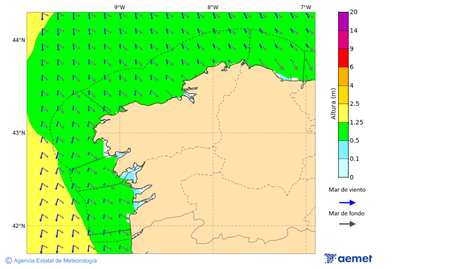 Kostaldeetako irudia asteazkena, 2025ko azaroak 19, ordua: 10:00
