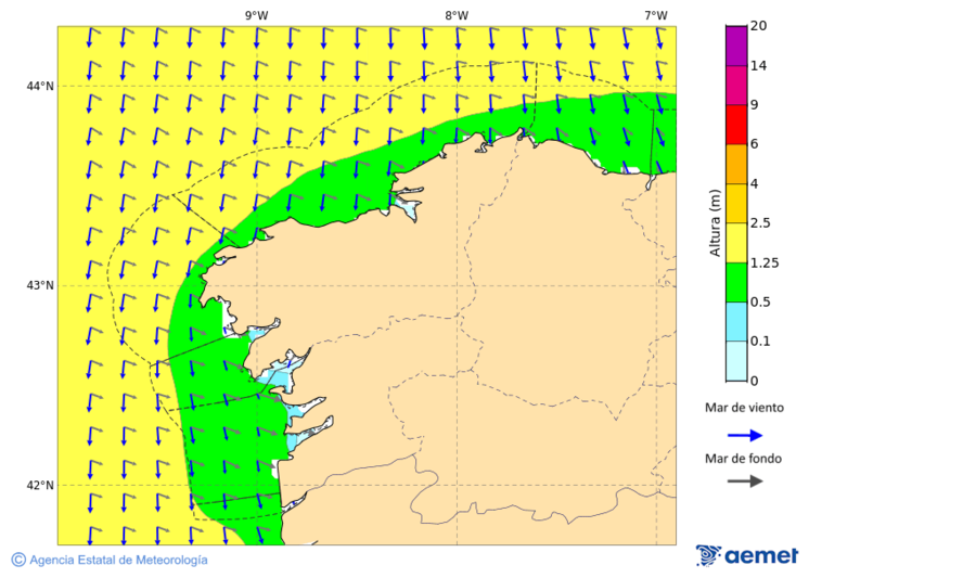Kostaldeetako irudia asteazkena, 2025ko azaroak 19, ordua: 16:00