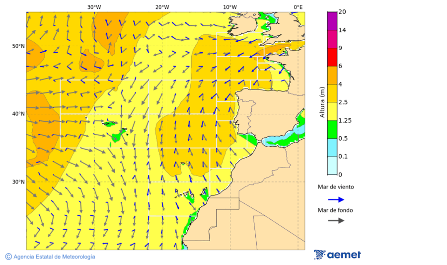 Oc�ano Atl�ntico al norte de 30� N&nbsp;jueves, 25 diciembre 2025 a las 06:00